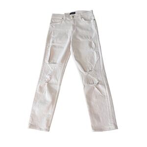 RAMY BROOK Adriana High-Waisted Distressed Jeans In Linen Size 28/6  NWT $265 #K
